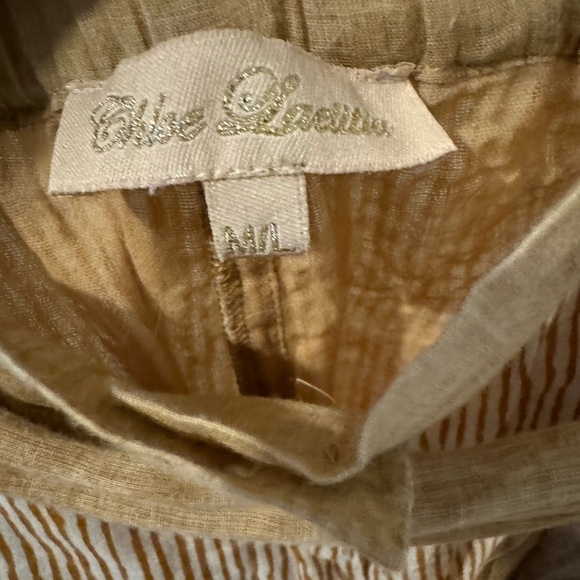 Chloe Laetitia yellow striped high waisted shorts embroidered M/L like new - Picture 5 of 7